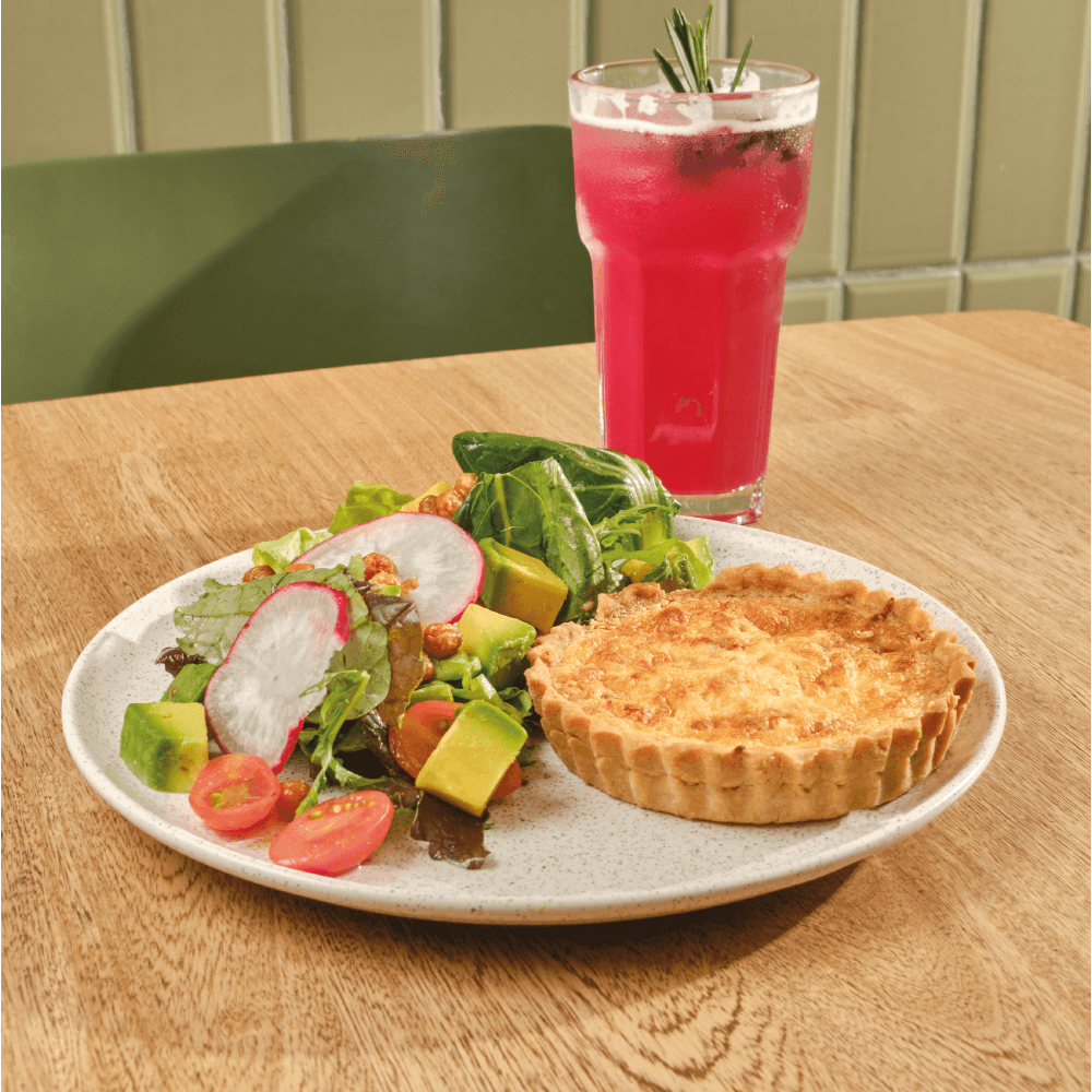 Quiche de Tocineta con Ensalada