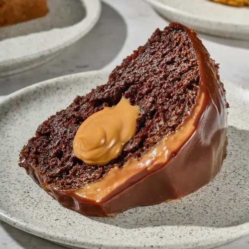 Chocolate & Dulce de Leche Cake Slice